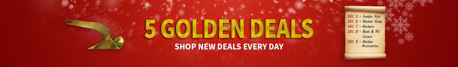 5 Golden Deals - Anchors