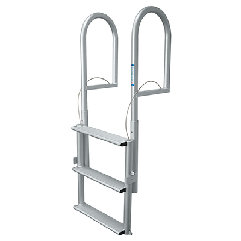 Retractable Sliding Dock Lift Ladder - Wide 4" Step