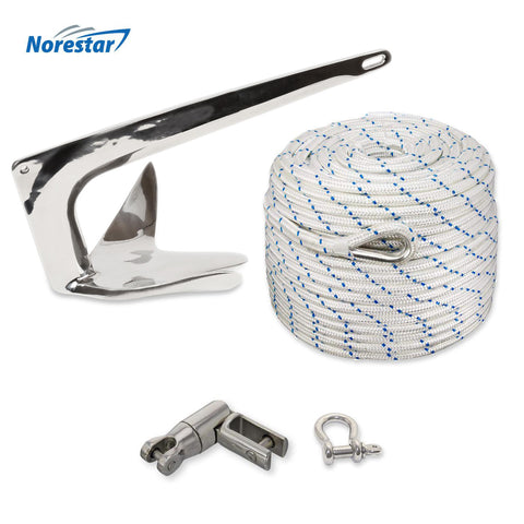 Galvanized Grapnel Small Boat Anchor Kit