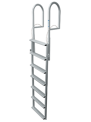 JIF Marine Retractable Sliding Dock Lift Ladder - Wide 4" Step