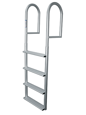 JIF Marine Stationary Dock Ladder - Wide 4" Step