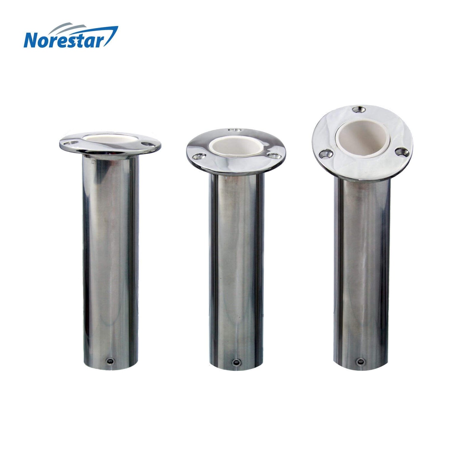 Norestar Two Flush Mounted Stainless Steel Fishing Rod Holders –