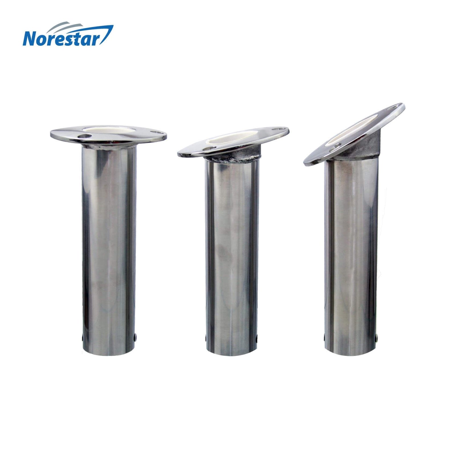 2 Dia x 0° Degree Closed End Stainless Steel Rod Holder